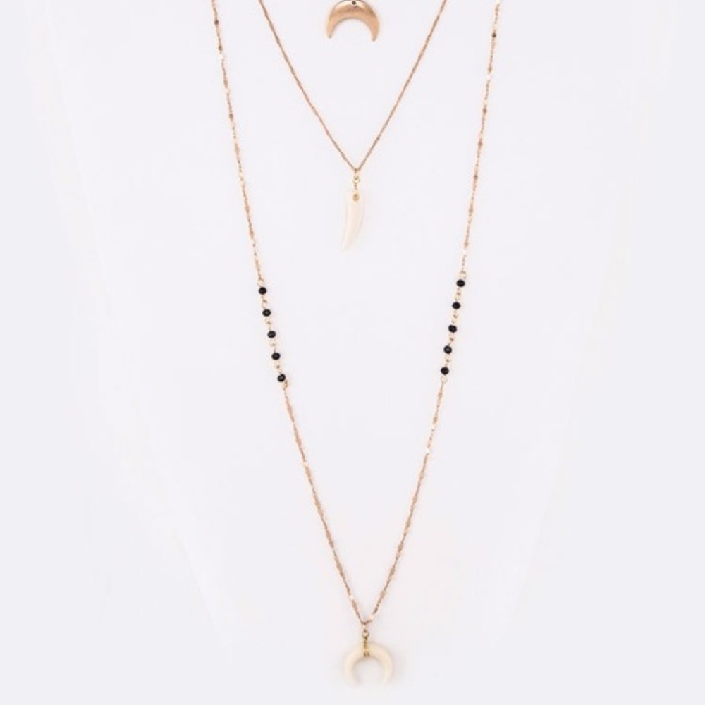 Rose Gold Moon Necklace